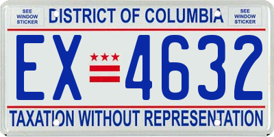 DC license plate EX4632