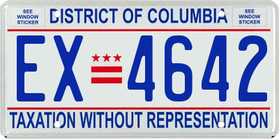 DC license plate EX4642