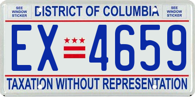 DC license plate EX4659