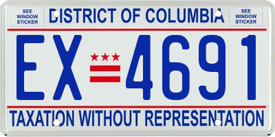 DC license plate EX4691