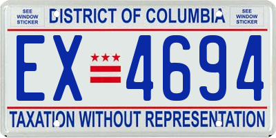 DC license plate EX4694