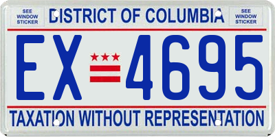 DC license plate EX4695