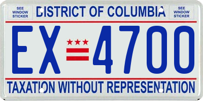 DC license plate EX4700