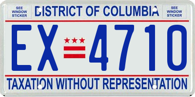 DC license plate EX4710