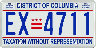 DC license plate EX4711