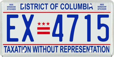 DC license plate EX4715