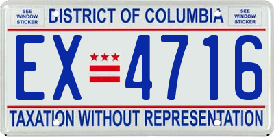 DC license plate EX4716