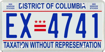 DC license plate EX4741