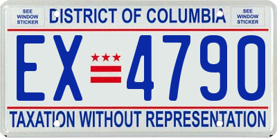 DC license plate EX4790