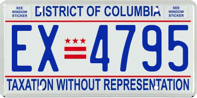DC license plate EX4795