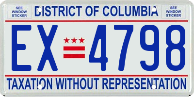 DC license plate EX4798
