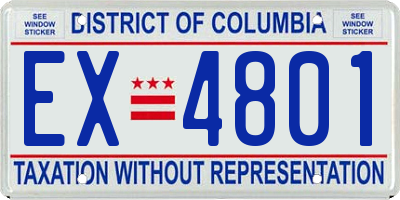 DC license plate EX4801