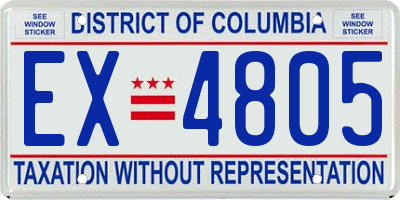 DC license plate EX4805