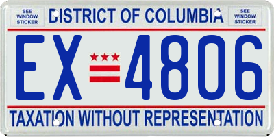 DC license plate EX4806