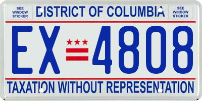 DC license plate EX4808