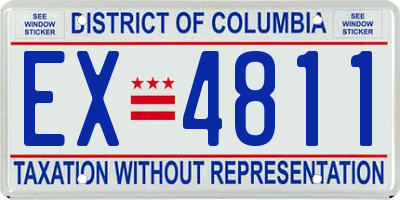 DC license plate EX4811