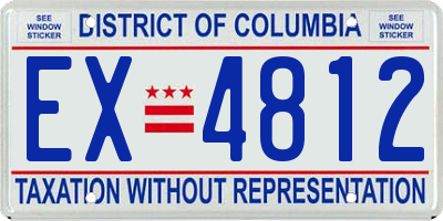 DC license plate EX4812