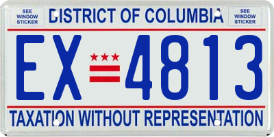 DC license plate EX4813