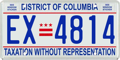 DC license plate EX4814