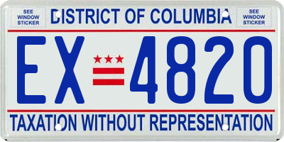 DC license plate EX4820
