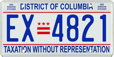 DC license plate EX4821
