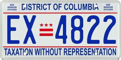 DC license plate EX4822