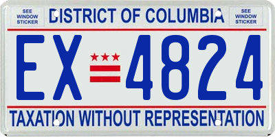 DC license plate EX4824