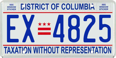 DC license plate EX4825