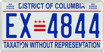 DC license plate EX4844