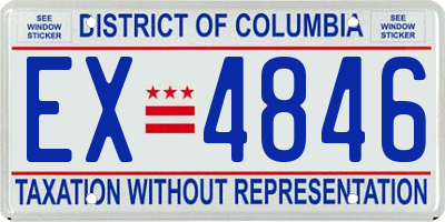 DC license plate EX4846