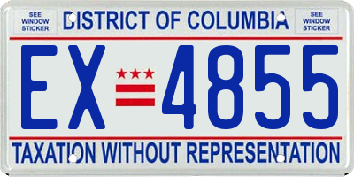 DC license plate EX4855
