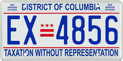 DC license plate EX4856