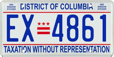 DC license plate EX4861