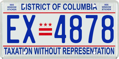 DC license plate EX4878