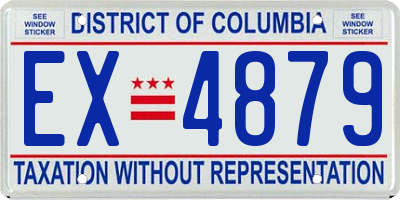 DC license plate EX4879