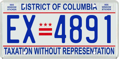 DC license plate EX4891