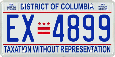 DC license plate EX4899