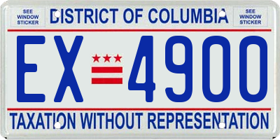 DC license plate EX4900