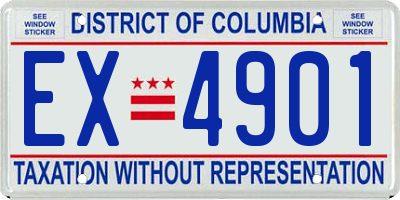 DC license plate EX4901