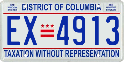 DC license plate EX4913