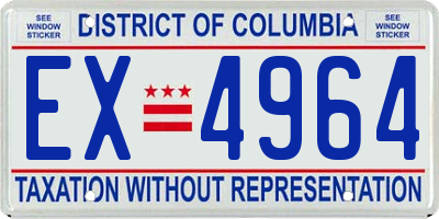 DC license plate EX4964