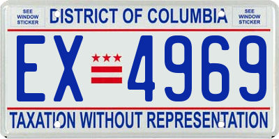 DC license plate EX4969