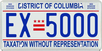 DC license plate EX5000