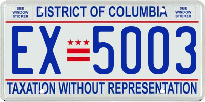 DC license plate EX5003