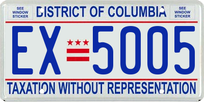 DC license plate EX5005