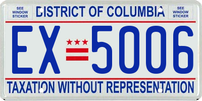 DC license plate EX5006