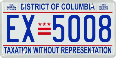 DC license plate EX5008