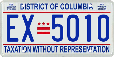 DC license plate EX5010