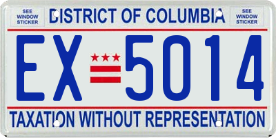 DC license plate EX5014