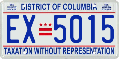 DC license plate EX5015
